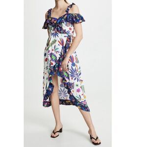 CeliaB Cereza Wrap Dress Tropical Print Small